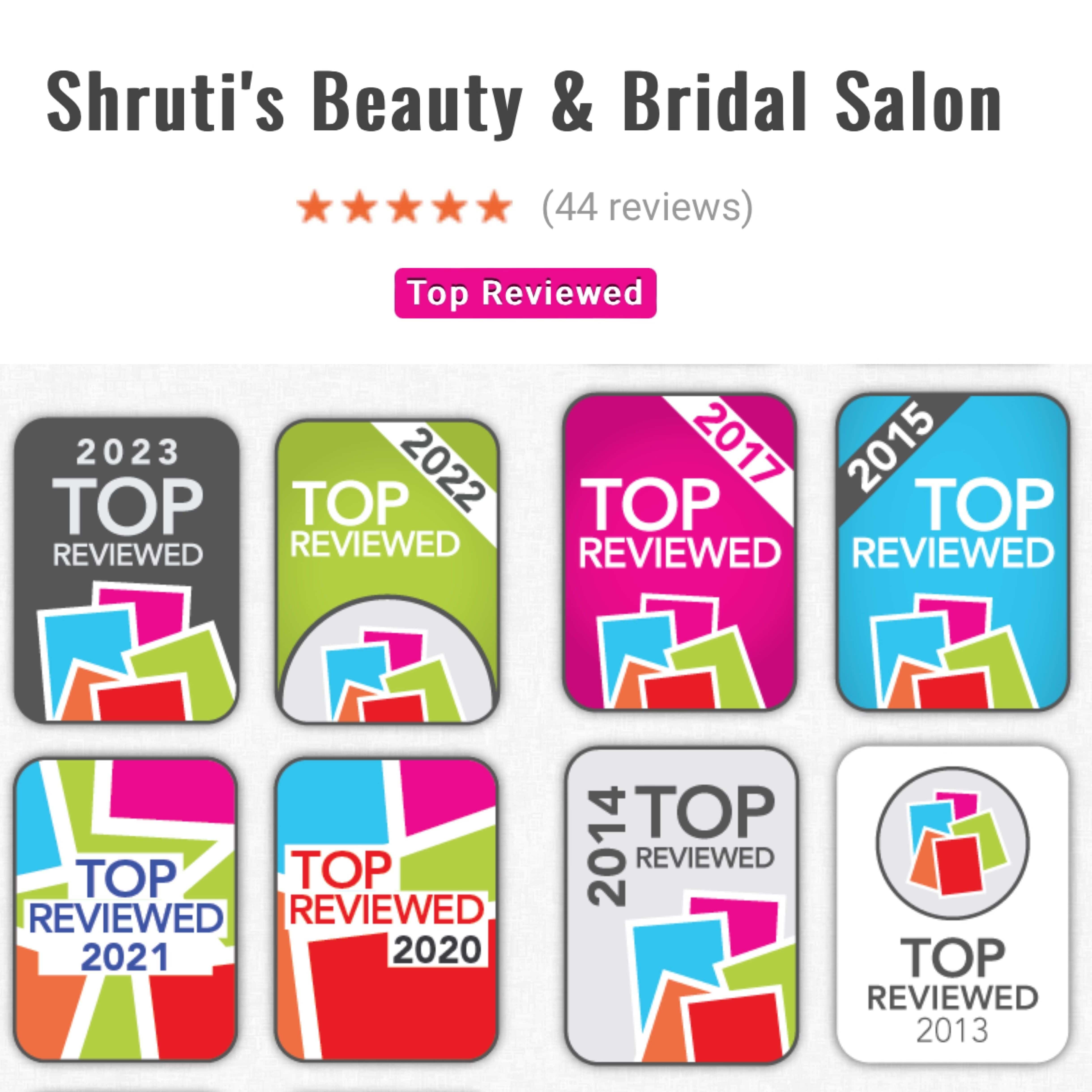 5 star couple's choice award for Shruti's  Indian beauty - Bridal & japanese hair staightening salon, for bridal makeup- hair & henna , Loudoun, virgina, dc/md